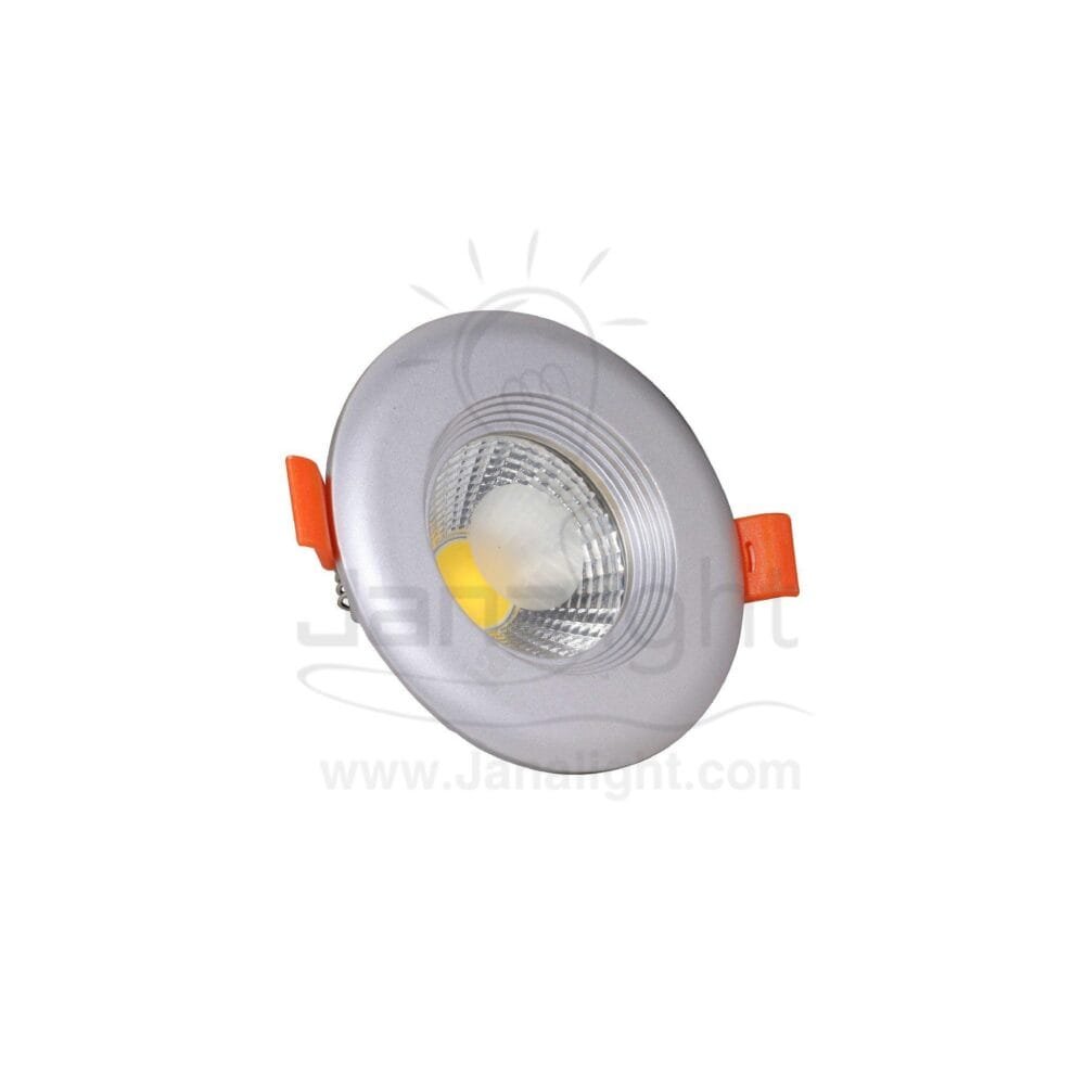كشاف 7 وات كومبكت وورم حلق فضي جنى لايت plastic warm compact 7 watt downlight